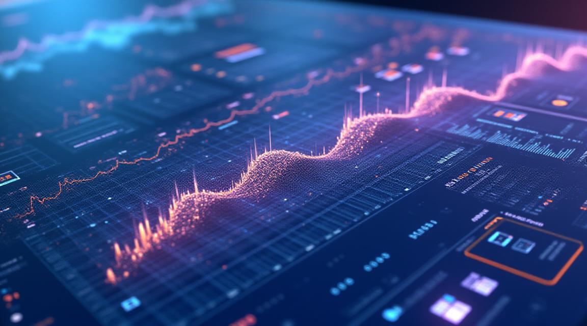 Complex data visualization showing patient outcome probability curves